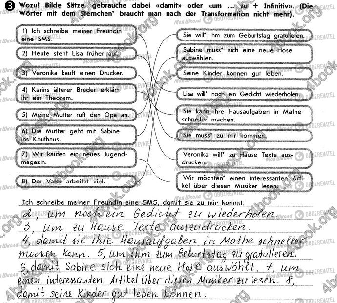 ГДЗ Німецька мова 10 клас сторінка Стр61 Впр3